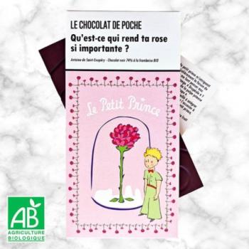 TABLETTE LIVRE DE POCHE CHOCOLAT NOIR 74% FRAMBOISE BIO