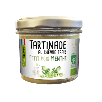 TARTINADE AU CHEVRE FRAIS PETIT POIS MENTHE SO CHEVRE BIO