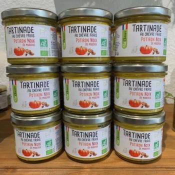 TARTINADE AU CHEVRE FRAIS POTIRON NOIX DE MUSCADE SO CHEVRE BIO