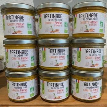 TARTINADE AU CHEVRE FRAIS CAROTTE PIMENT D'ESPELETTE SO CHEVRE BIO